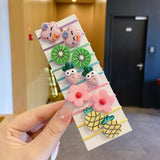 Children Cute Cartoon Fruit Elastic Hair Bands Girls Baby Lovely Rubber Bands Ponytail Holder Kids Hair