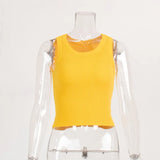 Vest Women 2025 Summer Solid Color Repair Thread Inside The Top Wearing Short Y2K