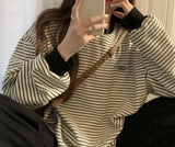90s Striped Oversized Long Sleeve TeeOutfit