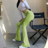 High-waist Micro-cut Stretch Casual Trousers-Outfit