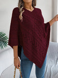 Shooting 2025 Autumn And Winter Casual Pure Color Mahjong Loose Cloak Sweater Coat Women's