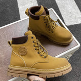 Zingj Yellow Boots 2023 Spring & Autumn British High Gang Couples Boots Desert Work Dress Short Boots Locomotive Martens