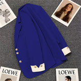 Suitcase Women's 2025 Spring New Korean Style Suit Blue Blast Street Ocean Design