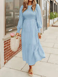 Summer Pleated Dress Women Long Party Dress Ladies Flying Sleeve Fashion Casual A Line Dress For
