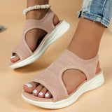 2024 Autumn Fish Head Leisure Sleeve Fashion Sandals Low Heel Women's Shoes Large Size Sports Casual