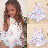 Girl One-Piece Swimsuit Suits Toddler Infant princess Girls Watermelon 3D Flower Swimwear Swimming Kids Holiday Beach