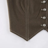 Patchwork Lace Button Down Corset Top- Outfit