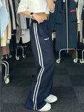 Piping Detail Baggy Sweatpants-Outfit