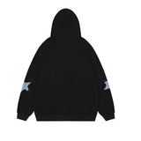 Zingj Retro Star Paste Cloth Hoodie Sweater Winter Loose Casual Men And Women Couples Cardigan