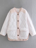 2022 New Loose Long Sleeve Cotton Coats Fashion Casual Button Pocket Winter Jacket Women Basic Light Warm Female
