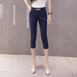 For Women Trousers Summer High Elasticity Office Lady Pant Capri 2019 New Fashion Formal Trouser For Ladies Pencil
