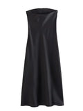 Black Corset Dress Woman Off Shoulder Long Dresses For Women Backless Sexy Satin Dress 2023 Elegant Evening Party