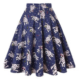 Summer Midi Skirt Runway Vintage Rockabilly Sundress Red Womens Sexy Pinup 50S Cotton Polka Dot Pattern Skater