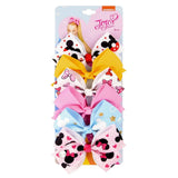 Pieces/Set JoJo Bows Jojo Siwa Rainbow Printed Knot Ribbon Bow For Girls Handmade Boutique Hair Clip Children Hair
