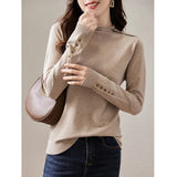 High Collar Knitting Bottom Shirt Female Autumn Winter Korean Version Of Foreign Style Inside The Loose Sweater To