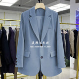 Zingj Suit Jacket Female Small Man 2024 Spring And Autumn Short Retro Korean Version Casual Show Thin Suit