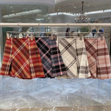 High Waist Plaid Mini Skirt- Outfit