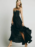 Backless Bohemian Beach Maxi Cotton Dress