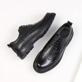 Zingj Leather Shoes Men Leather Brown Business Men's Shoes 2023 New Men British Married
