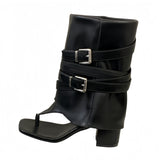 Design Rider Boots 2025 New Square Head Thick And High Fashion Cool Boots