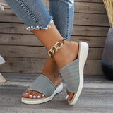 Zingj Bottom Slippers Female Summer 2024 Thick Bottom Round Head Net Cloth A Word Casual Wear Large Size