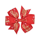 PC Christmas Hair Bow Clips Hair Swallowtail Bows Baby Girl Kids Hair Clips Boutique Bow Clips for Women Hair