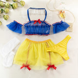 Snow White Mesh Lingerie Set-Outfit