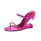 Hair 2025 Spring Show Field Teeth Alien And Women's High-Heetic Slippers Show