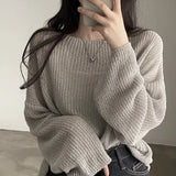 Vintage Ice Silk Oversized Knitted SweaterOutfit