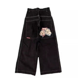 Zingj Wide-Leg Jeans Men Y2K Hip-Hop Harajuku High-Quality Street Rest 211-1-Outfit