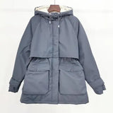 Winter Jacket Women Large Natural Fox Fur White Duck Down Coat Thick Parkas Warm Sash Tie Up Zipper Down Snow