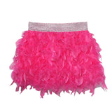 Real Shooting Feather Dress Small Pony Short Skirt Birthday Dress Dress Princess Short Dress