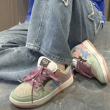 Aesthetic Star Patchwork SneakersOutfit
