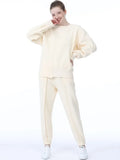 Women Tracksuits Suit Casual Hoodies Irregular Sweatshirt Sweatpants Two Piece Set Female Pullover