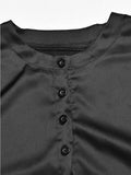 Satin Long Sleeve Buttoned Crop Blouse- Outfit