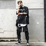 Men's Autumn And Winter Loose Tide Brand Ruffian Handsome Ins Hip-Hop Hip-Hop Wide-Legged Pants With Many
