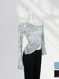 Zingj Beautiful Inclined Shoulder Jazz Dance Dress Irregular Design Sense Short Hot Girl Off The Shoulder Short Gauze