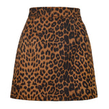 Womens High Waist Faux Suede Double Front Bodycon Mini Hip Skirt Female Pencil A-line Shorts Woman School Girl Skater Skirt