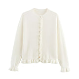 Women's Clothing 2025 Spring New Fashion Casual Temperament Folding Decorative Knit