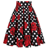 Preppy Style Women Short Skirt High Waist 2022 Floral Printed Jupe Longo Elegant Vintage Pleated Skirts Womens