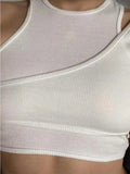Ribbed Crop Tank Top Set- Outfit
