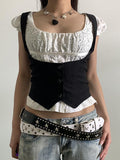 Button Down Strap Corset Top- Outfit