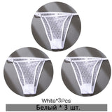 3PCS/Set Perspective Women's Panties Sexy Women Low-Waist Underpant Female G-String Underwear Lingerie