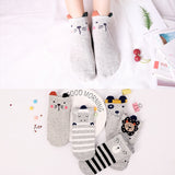 New Arrivl Women Cotton Socks Pink Cute Cat Ankle Socks Short Women Socks Casual Animal Ear Red Heart Gril Socks
