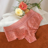 Hollow High Waist Briefs Breathable Women's Underwear Sexy Mesh Lace Lingerie Waist Hollow Female Underpants One