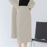 And Long Coffee Dress Women's Summer Open Skirt One High-Waisted Skirt Bag Hip Skirt Suit