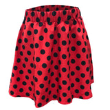 Summer Hot Wave Dot Mini Skirt Red