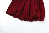 Sequin Strapless Puff Skirt Mini Dress- Outfit