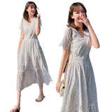 Zingj Photo White Dress New Super Fairy Dress Beach Vacation Lace Beach Dress Bali Beach