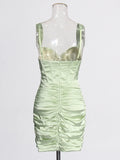 Sexy Bag Ass Dress 2025 Spring New Fashion Girded Fish Bone Short Sling Dress